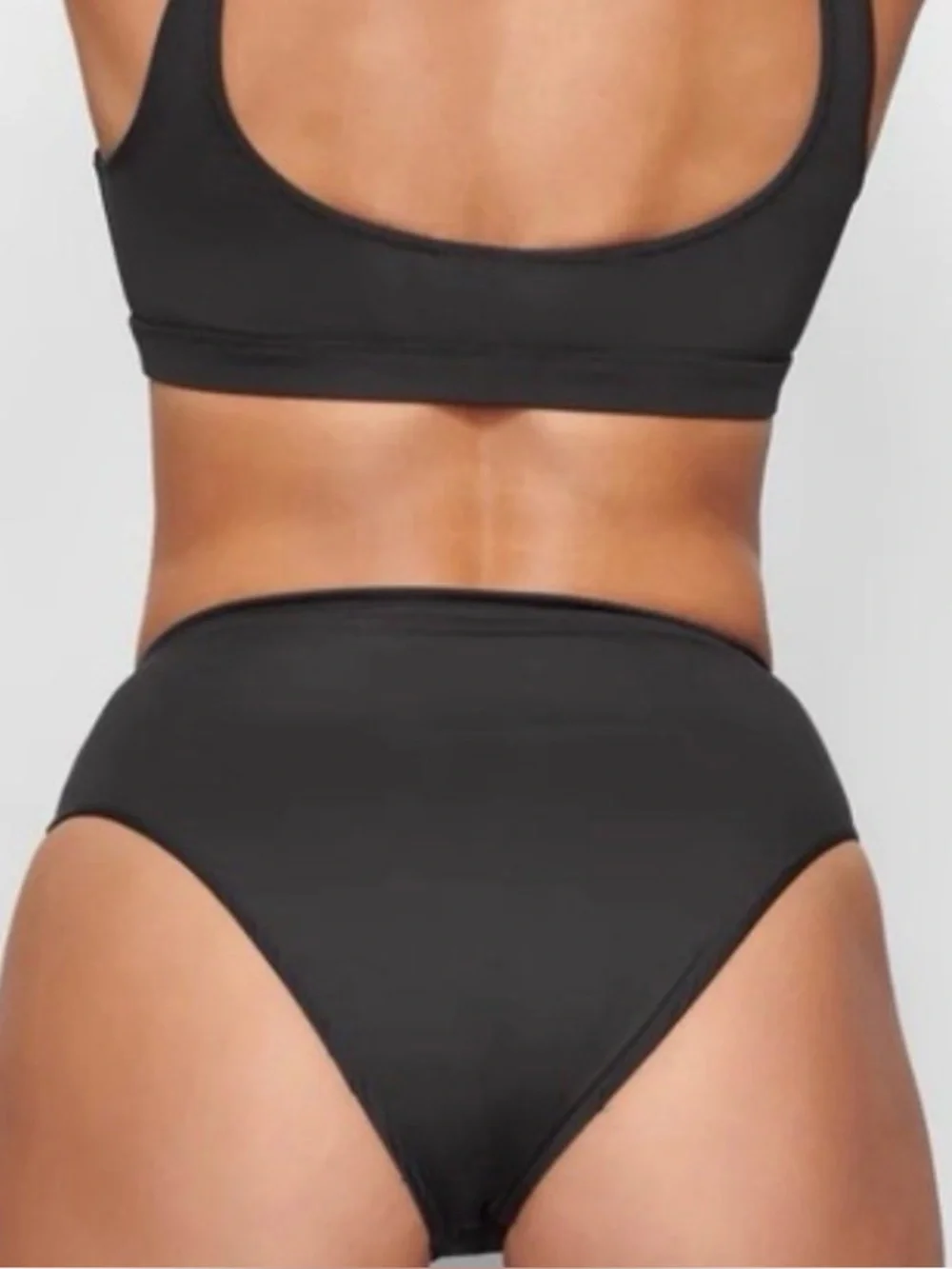 Skims Recycled Swim Mid Waist Bottom Onyx XS SW-MWB-0748 New with Tags